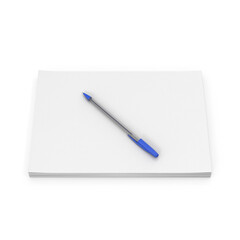 Stack of A4 Paper with Pen PNG