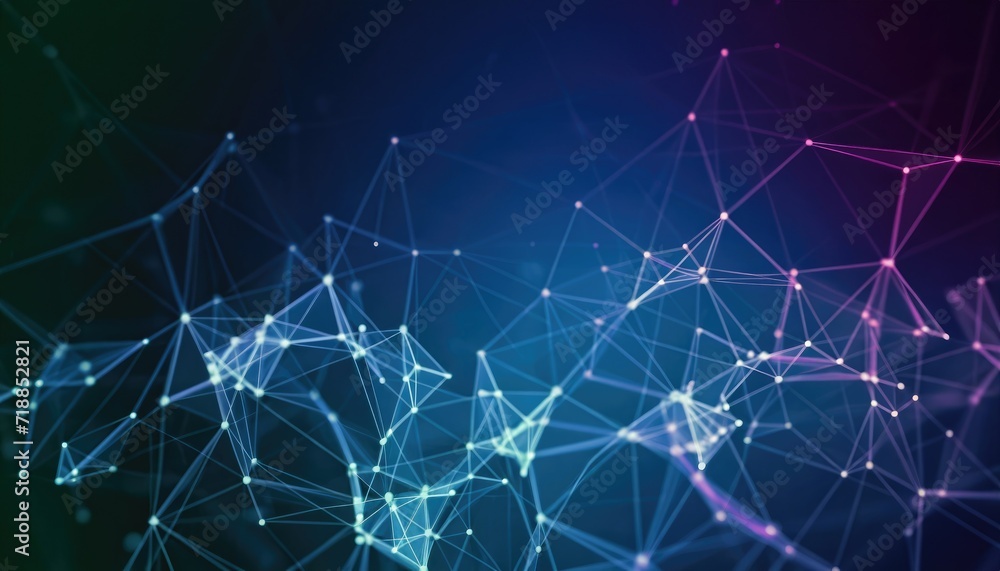 Poster 3d modern data technology background with plexus design