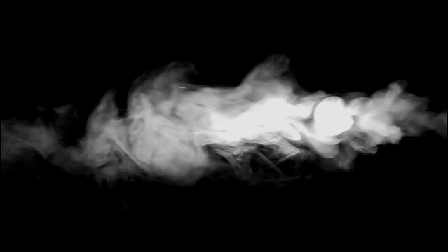 Smoke effect with black background