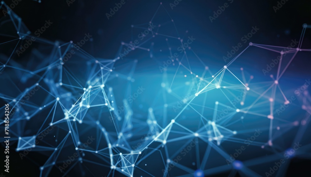 Poster 3d modern data technology background with plexus design