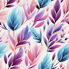 Fototapeta na wymiar Seamless abstract decorative beautiful leaves pattern background