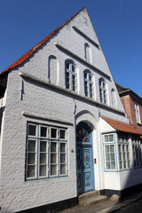 Altstadthäuser in Husum, Deutschland