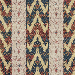 Rug seamless texture with chevron pattern, fabric, grunge background, boho style pattern