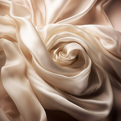 Flowing creamy white silk scarf background