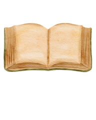 Watercolor stack of book illustration