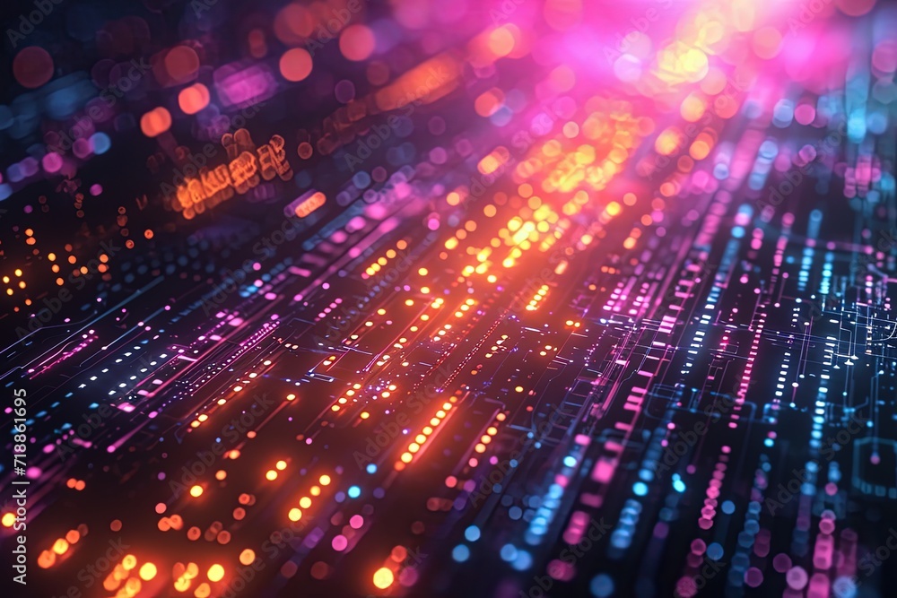 Poster abstract technology particles mesh background: a futuristic and dynamic design concept, ai generated