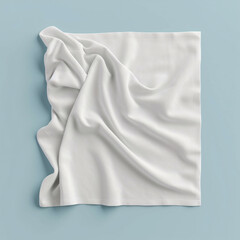 White bedspread on a plain background, blanket mockup