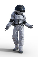 Astronaut on transparent background, 3d render