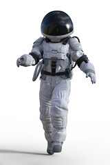 Astronaut on transparent background, 3d render