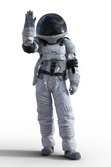 Astronaut on transparent background, 3d render