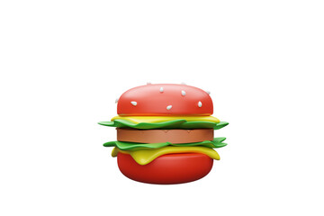 hamburger isolated on white