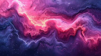 Pink and Purple Nebula: A Colorful Space Event in April Generative AI - obrazy, fototapety, plakaty