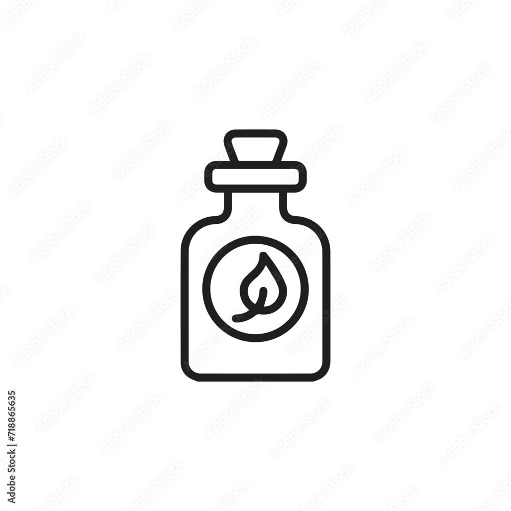 Poster herbal icon vector. linear style sign for mobile concept and web design. herbal symbol illustration.