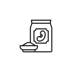 Soy Flour icon vector. Linear style sign for mobile concept and web design.  Soy Flour symbol illustration. Pixel vector graphics - Vector.	