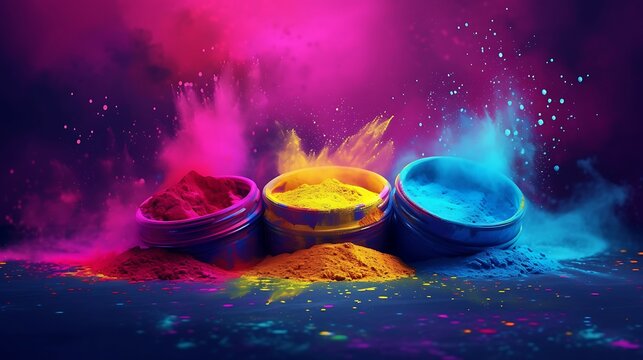  Holi banner for sale and promotion for Festival of Colors celebration with message exclusive holi sale. hd, shine