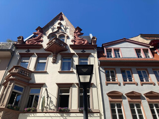 Altbaufassaden in der Heidelberger Altstadt	