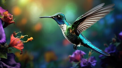 Naklejka premium hummingbird in flight