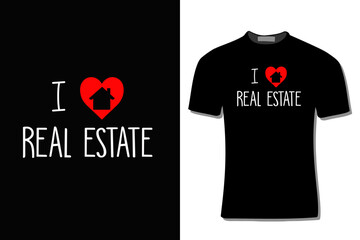 I Love Real Estate Design Illustration