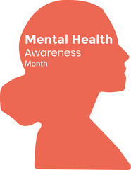 Mental health poster vector illustration