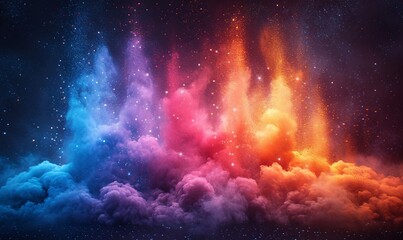 Colorful Clouds in Space: A Spectacular View of the Cosmos Generative AI
