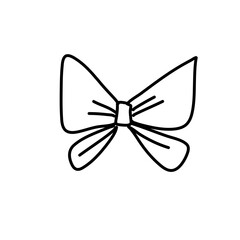 Hand drawn bows doodle