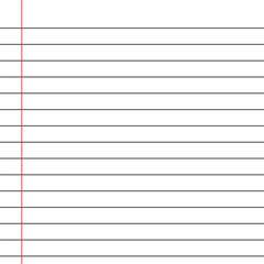 Lined paper from a notebook