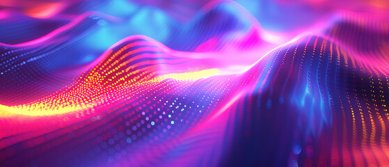 Abstract background energy of fractal realms Super glow Neon, Colorful vibrant Vivid color, music wave calm rhythm, background ultra wide 21:9 wallpaper