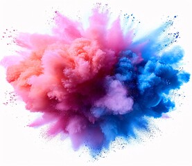 Colorful Explosion of Pink and Blue Powder: A Blend of Creativity and Monthly Events Generative AI
