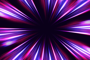 Obraz premium Modern abstract high speed light glare effect. Futuristic technology of dynamic movement and speed.