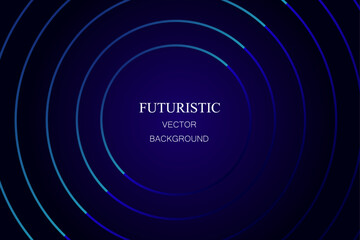 Modern futuristic 3D blue techno abstract background circle stripes shape design. Future style concept for banner, flyer, card, or brochure cover.