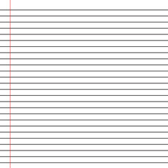 Fototapeta premium Lined paper from a notebook