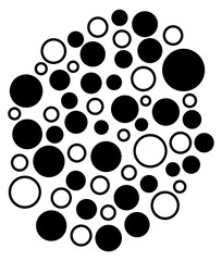 Rings Dots Filled Rings Design Element Abstract Isolated