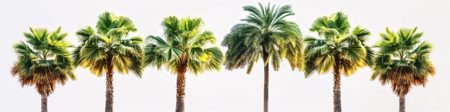 Fresh Palm Trees in the Sun Generative AI