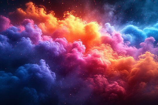 Colorful Clouds in the Sky: A Vibrant and Festive Image for Adobe Stock Generative AI