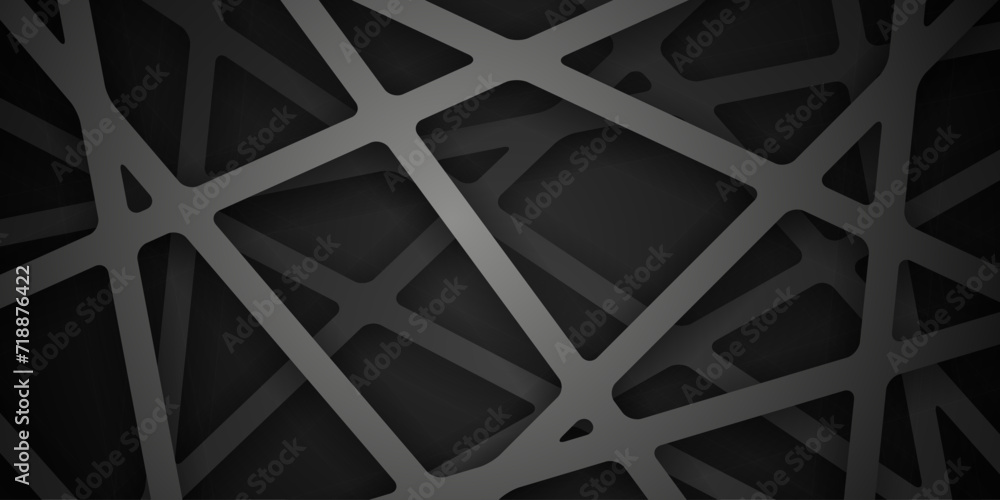 Aufkleber abstract vector background of lines, black bionic wallpaper, many layers, abstraction composition, f