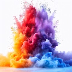 Colorful Explosion of Pride: Celebrating LGBTQ+ Pride Month with a Vibrant Blast of Rainbow Colors Generative AI