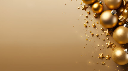 New Year concept banner, Christmas festive atmosphere, holiday decorations background