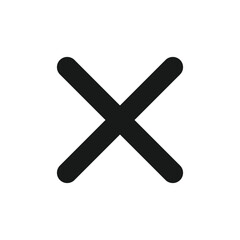 Obraz premium Close or delete icon vector