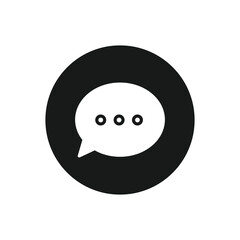 Fototapeta premium Black solid icon for message vector