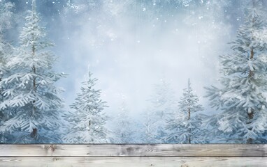 Fototapeta na wymiar The snowy pine forest is white. generative AI