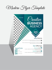 Modern business flyer design template . Editable business flyer template