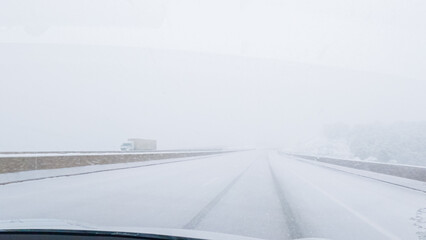 Braving a Winter Storm Driving Through Western Colorado