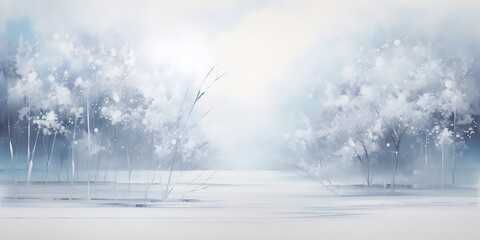 Obraz na płótnie Canvas Snowy background with snow falling from the sky. generative AI