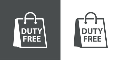 Logo con texto DUTY FREE en bolsa de la compra de papel	