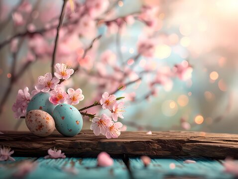 Painted Easter Eggs Illustration Background and Wallpaper