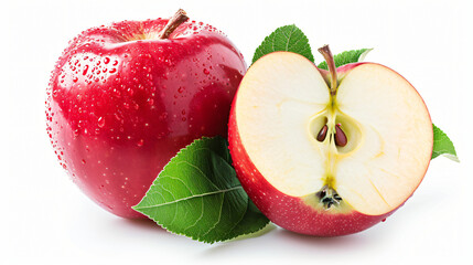 Ripe red apple fruit - Powered by Adobe