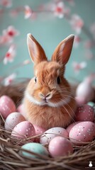 Fototapeta na wymiar Rabbit for Easter illustrations background and wallpaper
