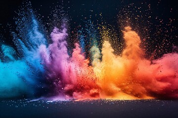 Colorful Explosion of Pride: Celebrating LGBTQ+ Pride Month with a Rainbow Blast Generative AI
