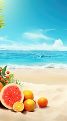 Blank background summer wallpaper, suitable for advertising.