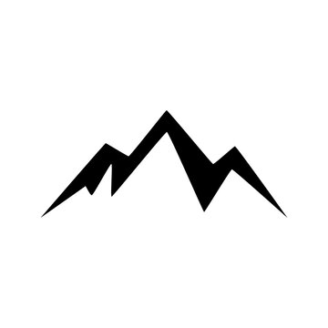 Abstract mountain logo design in flat design style